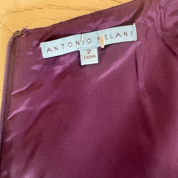Antonio Milano women’s dress size 2 gorgeous purple fully lined zipped back - Picture 5 of 6